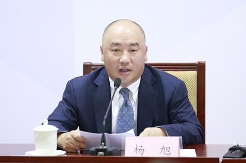 英特尔公司全球副总裁兼中国区总裁杨旭致辞.记者 张宇 摄